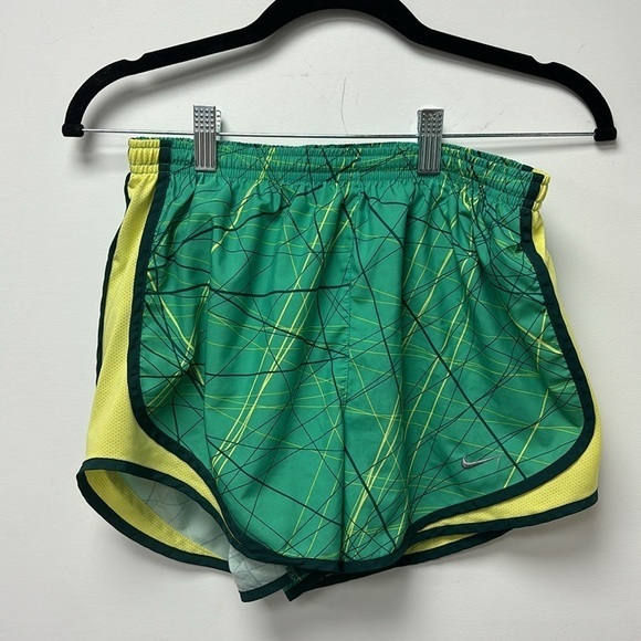 Nike Dri Running Shorts Green and Yellow Athletic Running Shorts Size Small - Picture 1 of 12